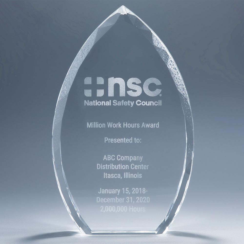 Million Hour Award Crystal