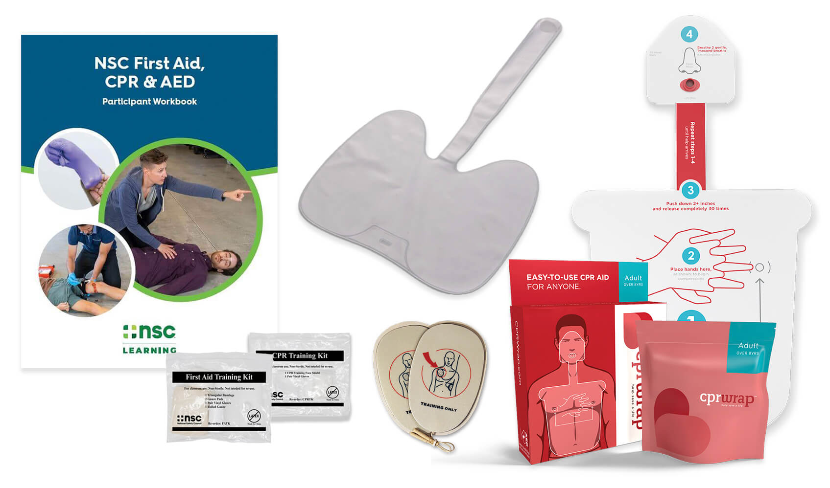 First Aid, CPR & AED Training Supplies Refill for Brayden/OBI